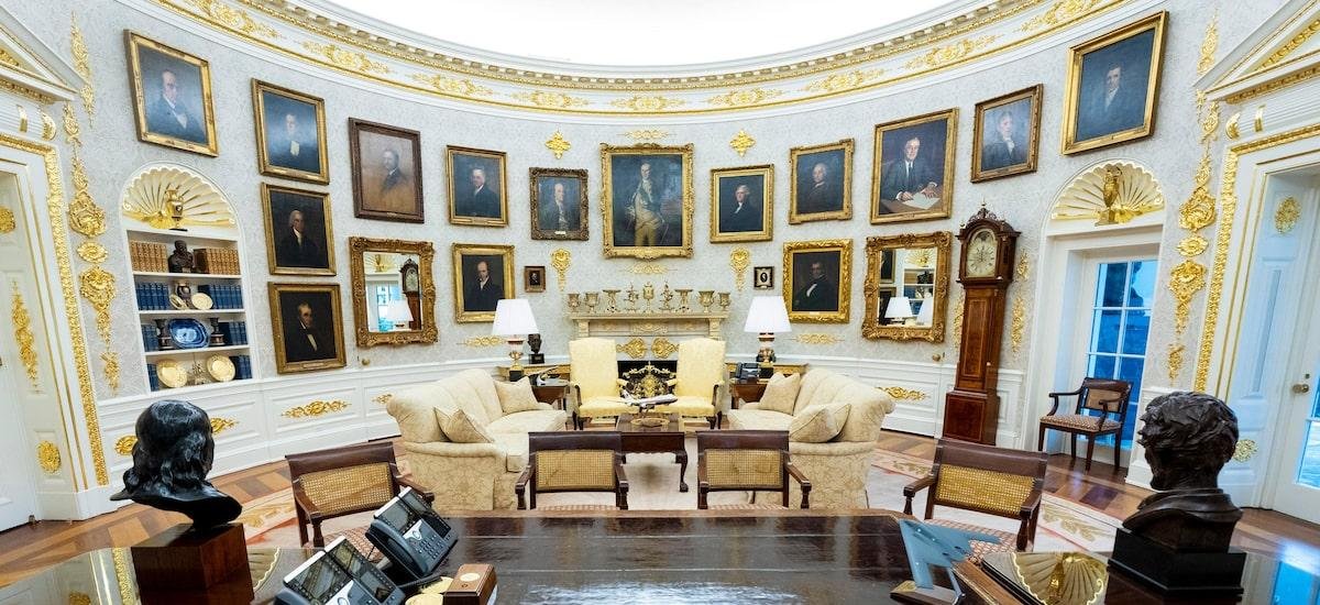 Trump deixou o Salão Oval com a sua cara: veja no vídeo as mudanças