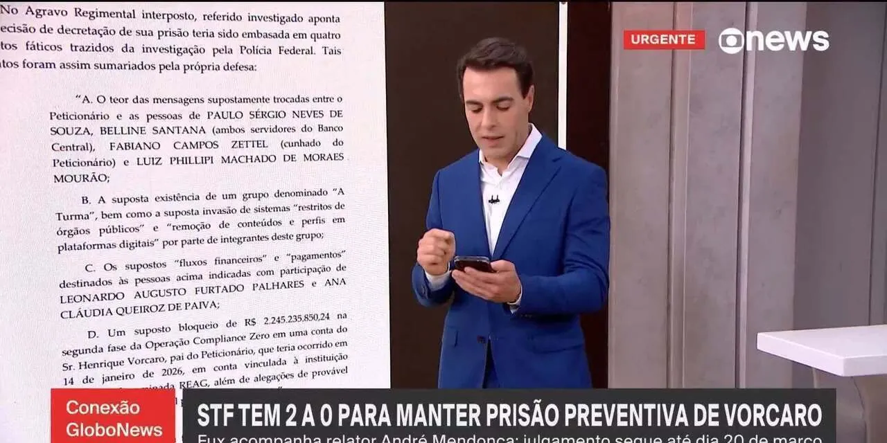 Caso Master: Gilmar Mendes só vota sobre Vorcaro na semana que vem | G1
