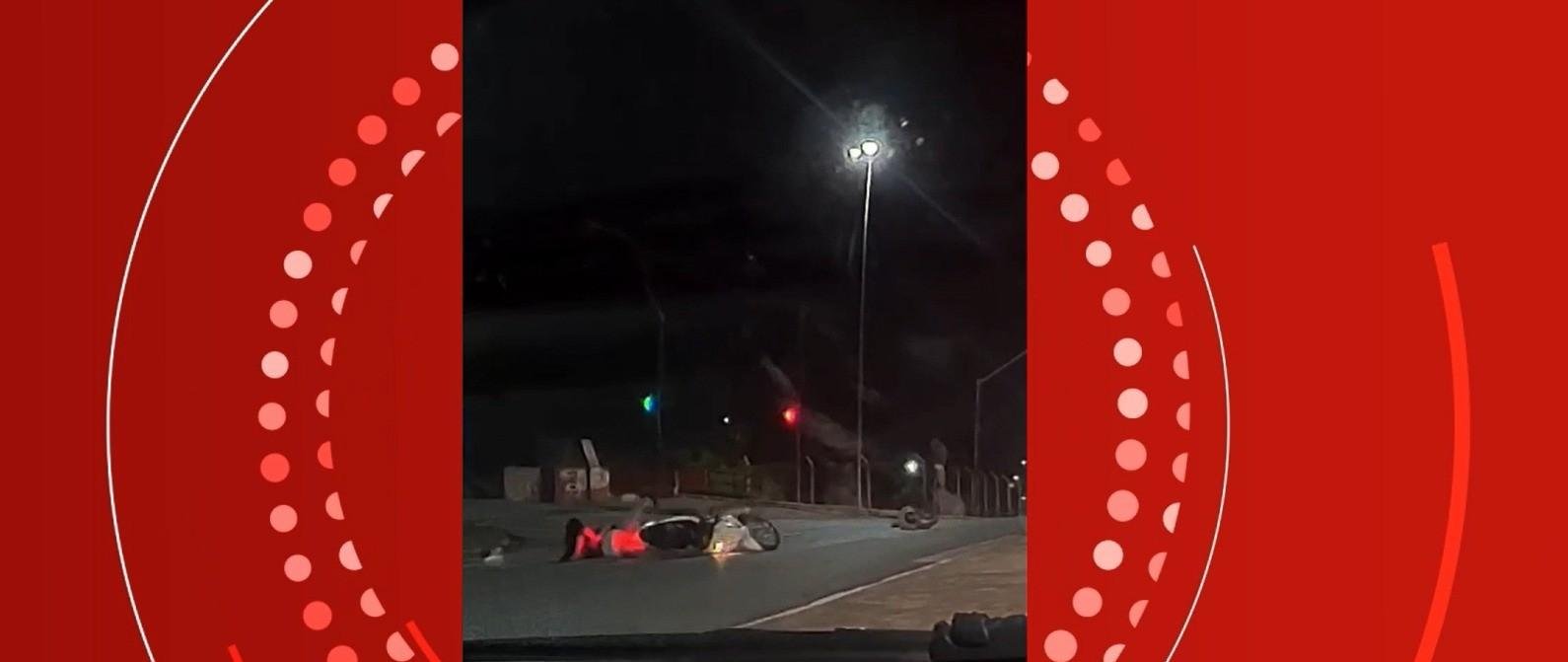 VÍDEO: Motociclista inabilitada atropela homem em Montes Claros | G1