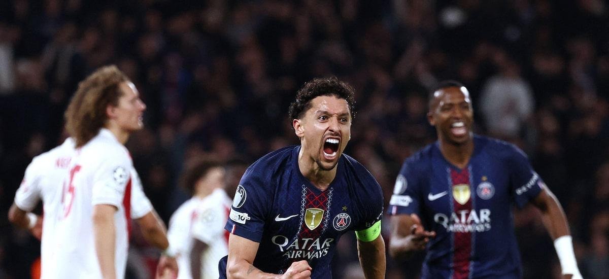 Marquinhos alivia a tensão do PSG, que empata com o Monaco e vai às oitavas da Champions League