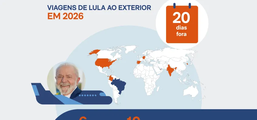 Em ano de eleição, Lula acumula 20 dias fora do Brasil