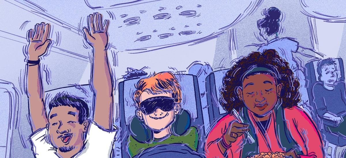 Quem gosta de turbulência, comida de avião e assento do meio? Estes otimistas adoram. E ensinam como