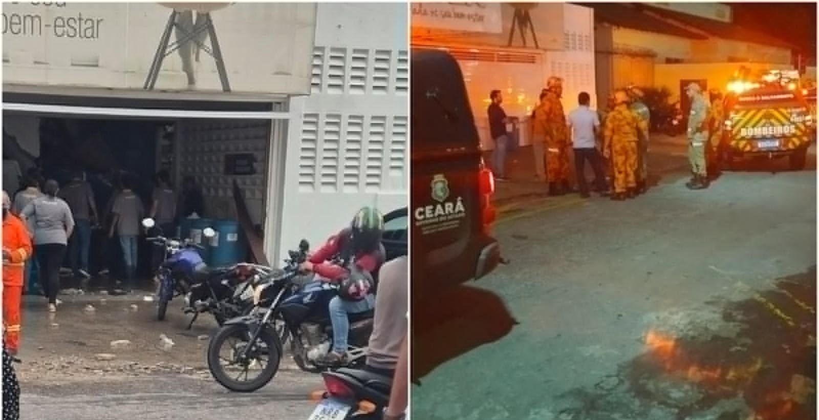 Teto de imóvel comercial desaba e mulher fica ferida em Fortaleza | G1