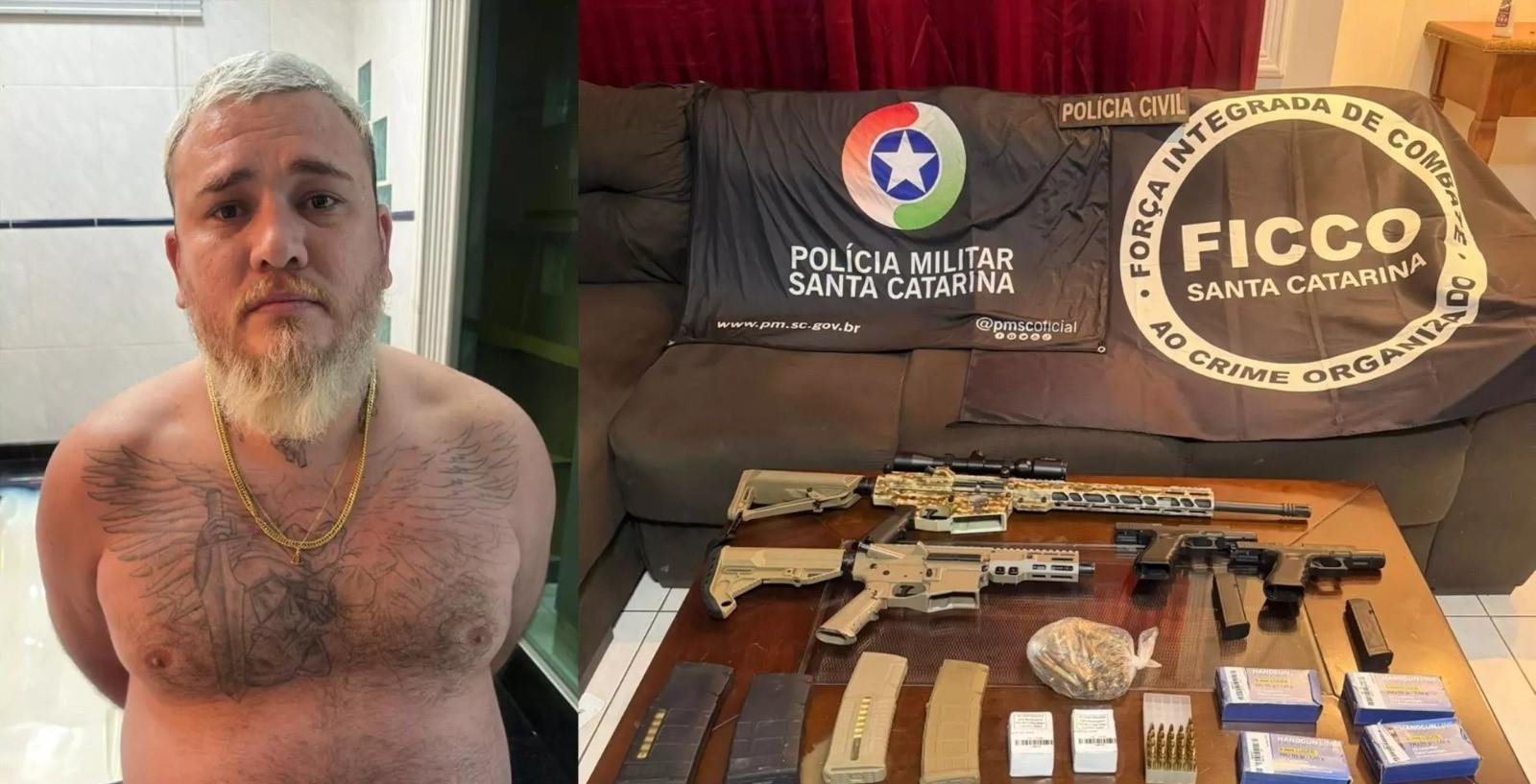 Chefe de facção é preso em casa blindada em meio a arsenal em MS | G1