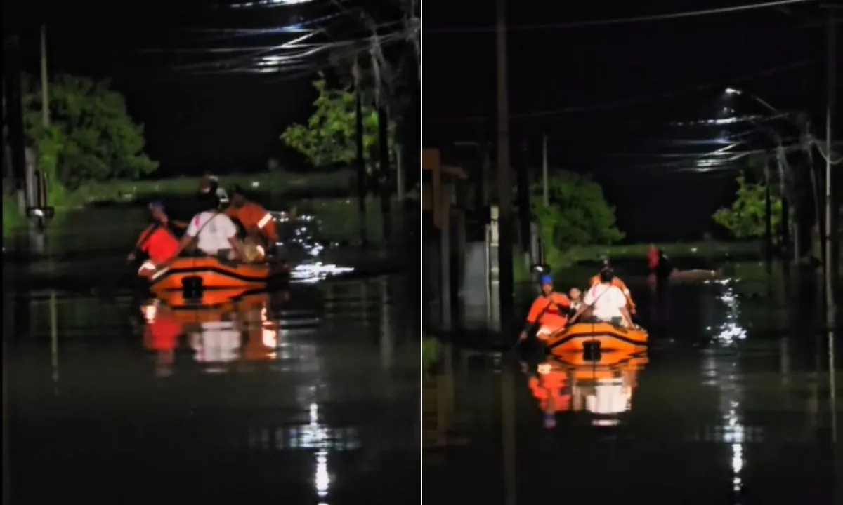 Famílias são resgatadas de botes após alagamentos em Peruíbe | G1