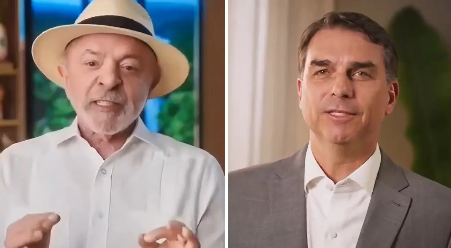 Em primeiro programa eleitoral na TV, Lula aposta em trajetória e propostas, e Flávio mira mulheres e segurança