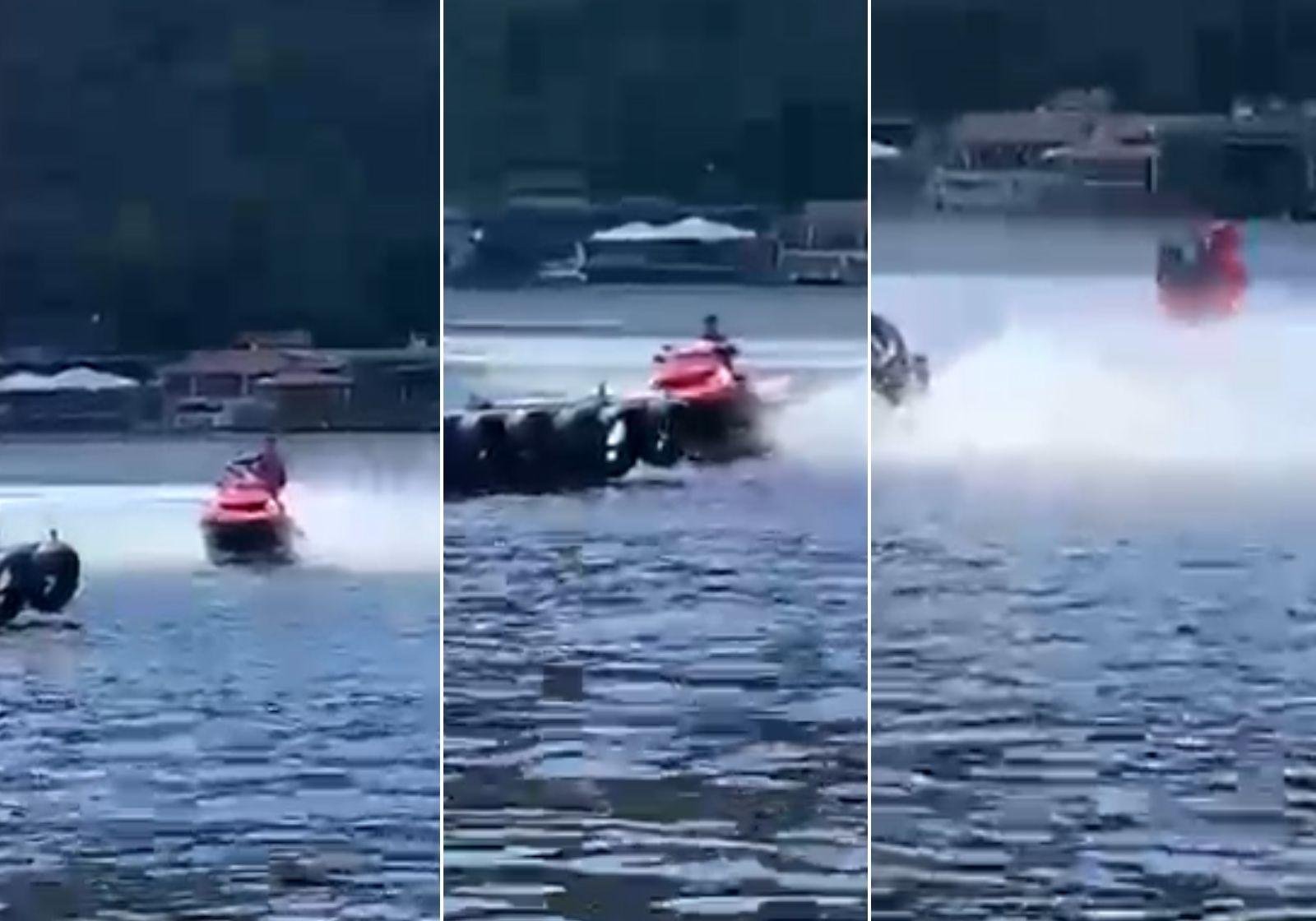 Vídeo mostra moto aquática batendo em píer no litoral de SP | G1