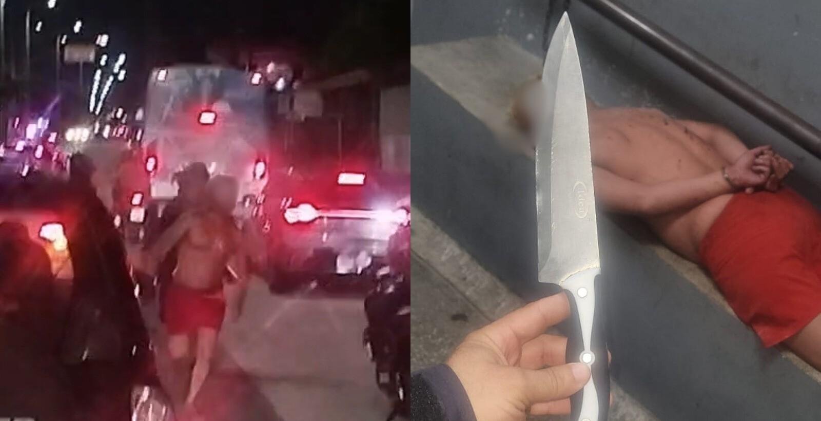 Homem foge por avenida movimentada após agredir mulher e acaba preso | G1