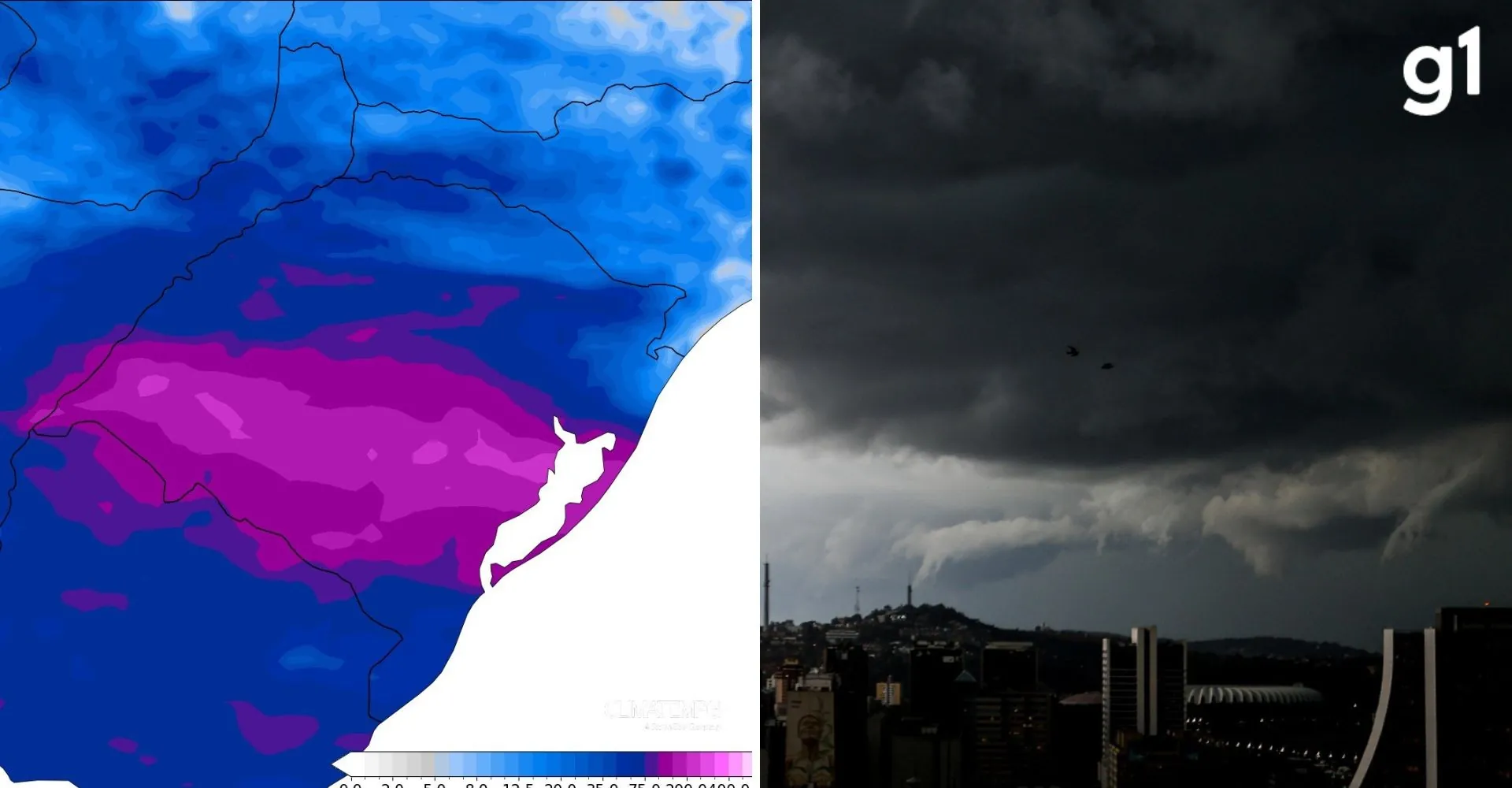 RS terá sequência de tempestades, chuva intensa e risco de inundações nesta semana