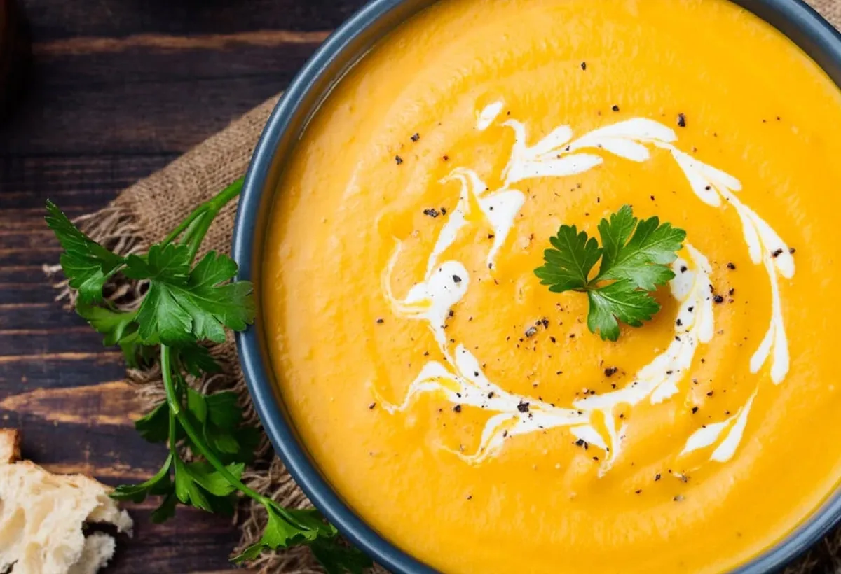 Truque simples para deixar a sopa de cenoura com gengibre ainda mais cremosa e saborosa