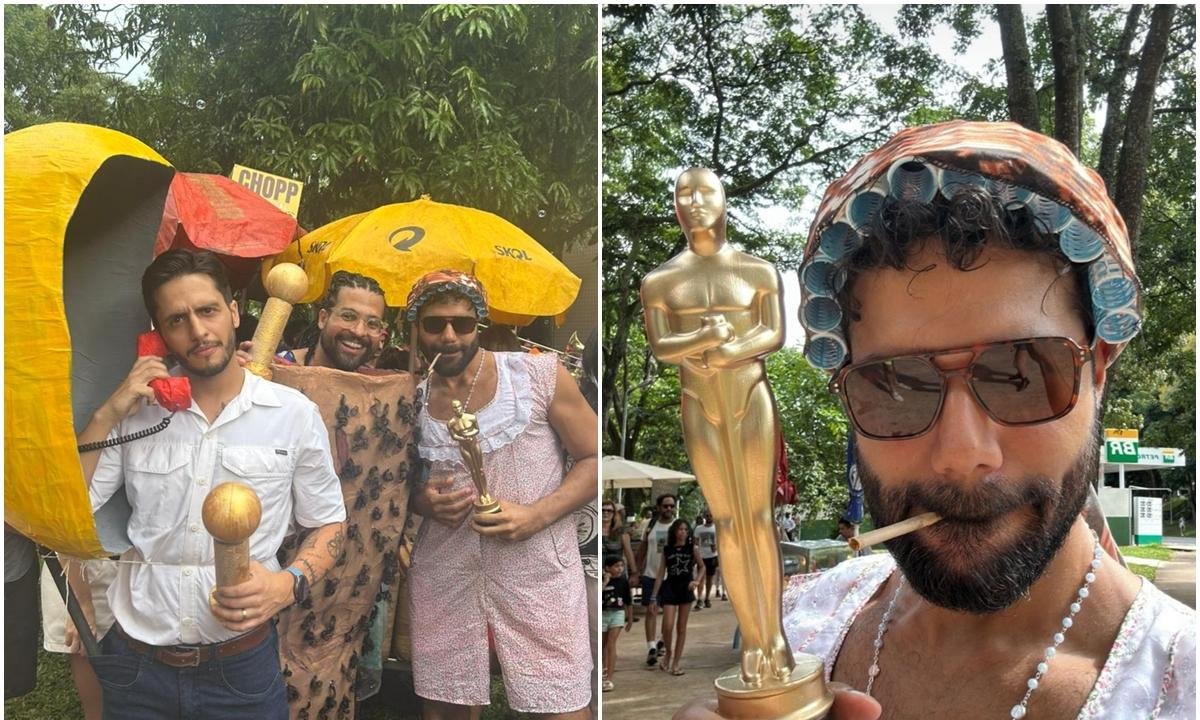 "Elenco" de O Agente Secreto se reúne em bloco de Carnaval do DF