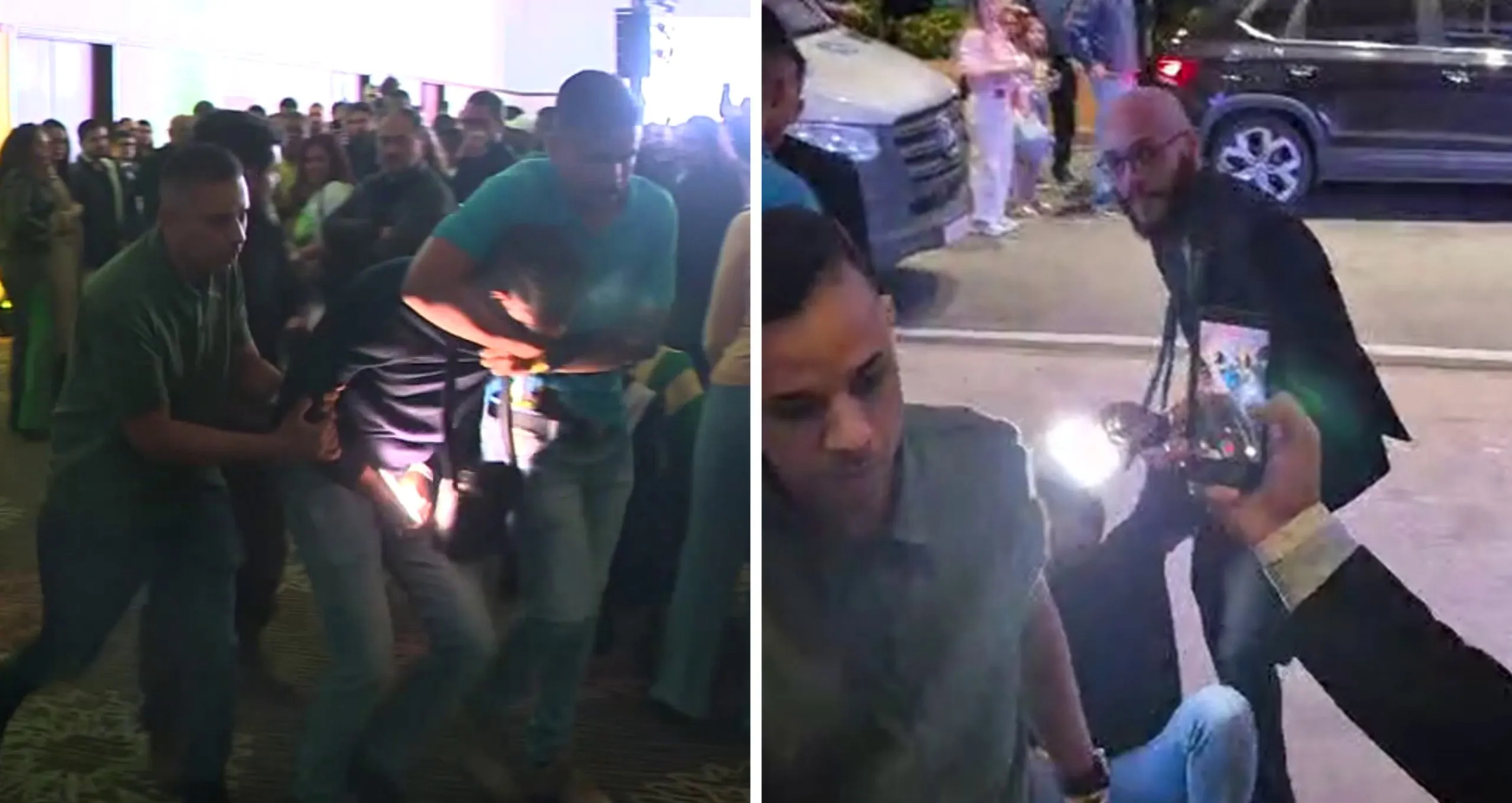 VÍDEO: homens são retirados por seguranças de evento com Flávio Bolsonaro em Campinas