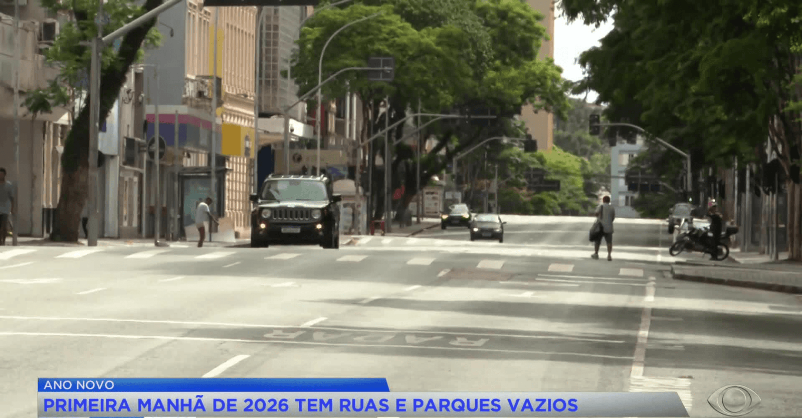 Primeiro dia de 2026 tem ruas vazias e parques tranquilos em Curitiba