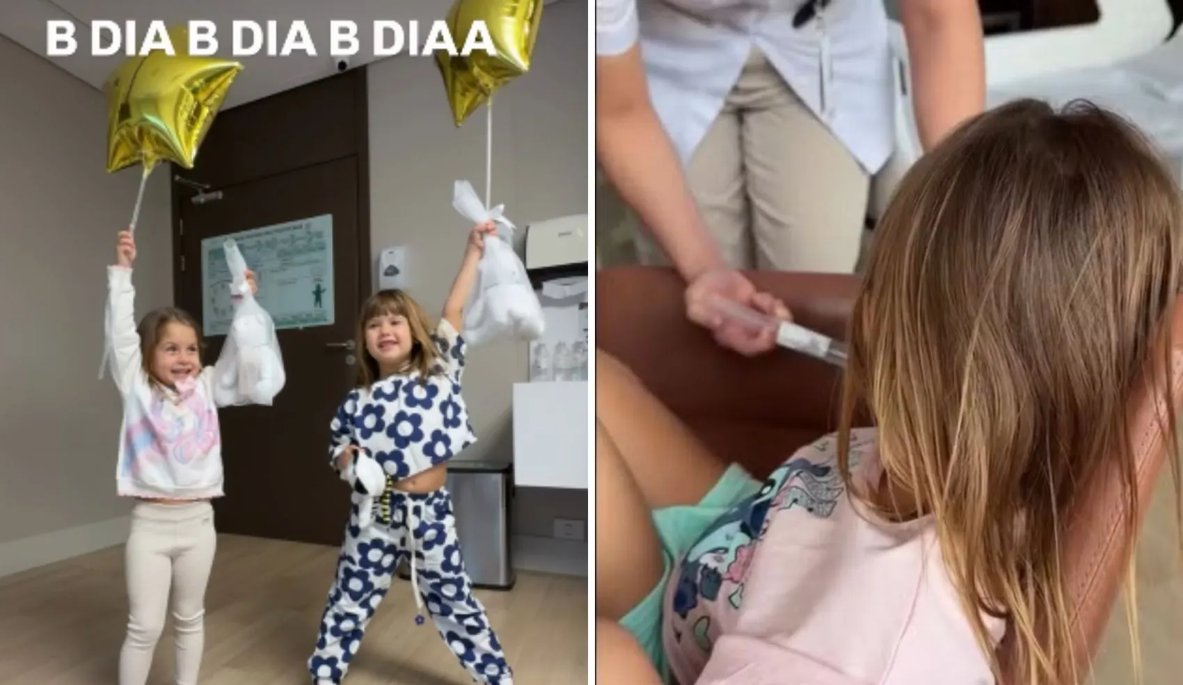Filhas de Virginia e Zé Felipe comemoram alta após cirurgias; vídeo