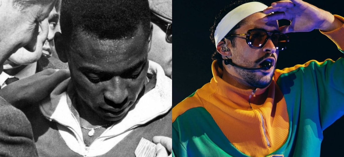 Como uma jaqueta usada por Pelé há 60 anos virou figurino de Bad Bunny em show no Brasil