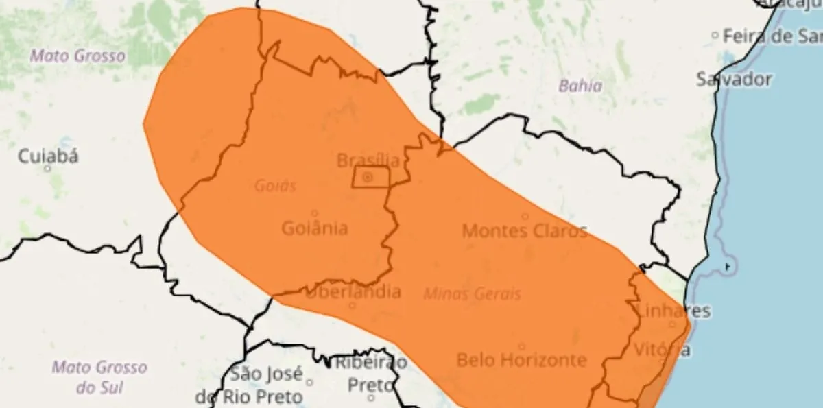 Inmet emite alerta laranja para chuvas em Minas Gerais e mais 5 estados