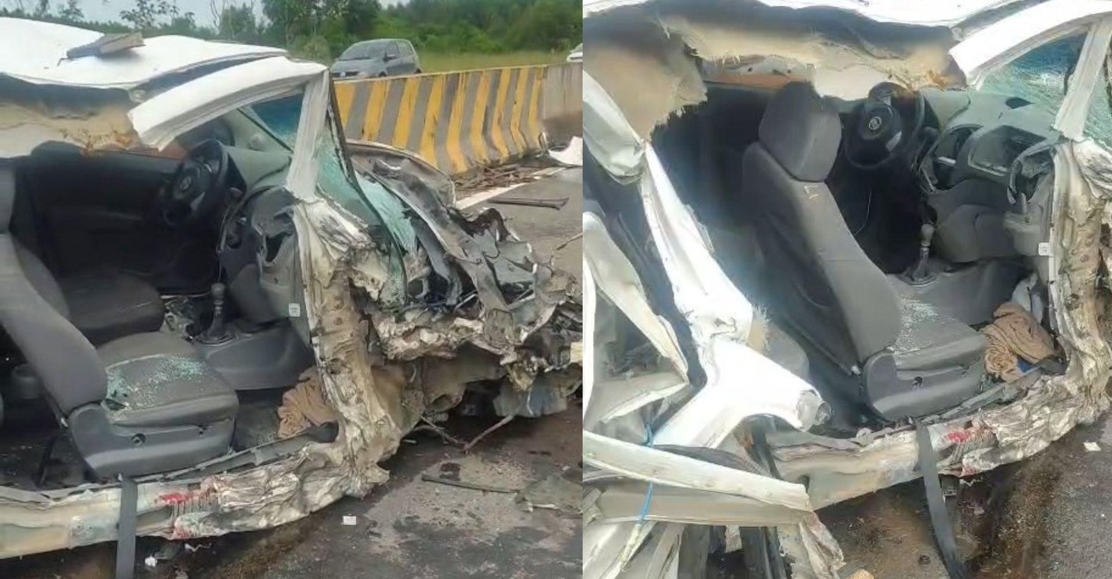 Batida entre carreta e carro deixa quatro feridos e BR-101 parada | G1