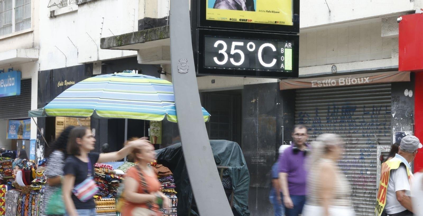 Calor: SP e RJ podem ter temperaturas 5°C acima da média nesta sexta