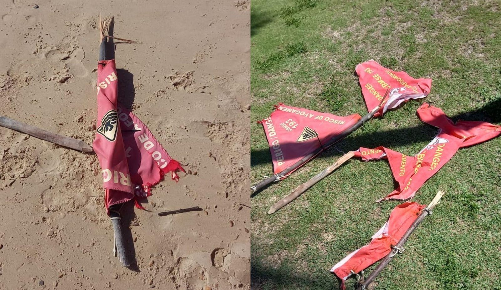 Bandeiras de banho em Aracaju são vandalizadas; bombeiros alertam | G1