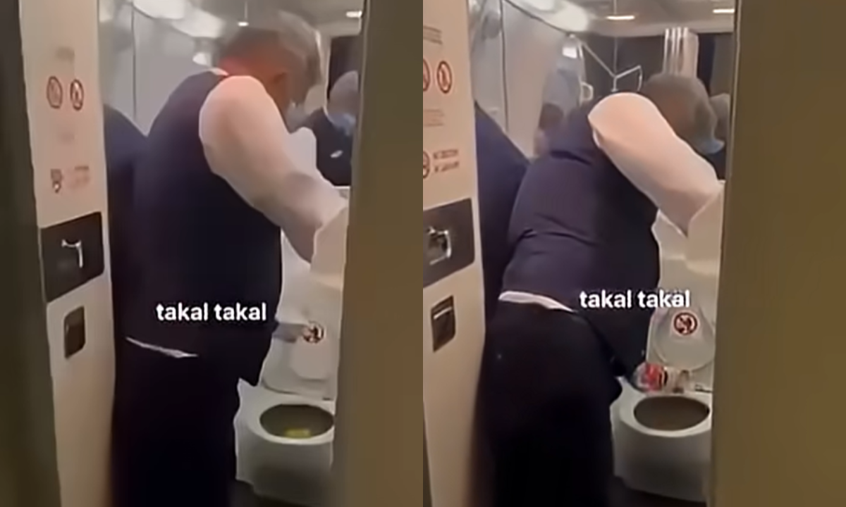 Comissários de bordo recolhem fezes em voo após falha no banheiro