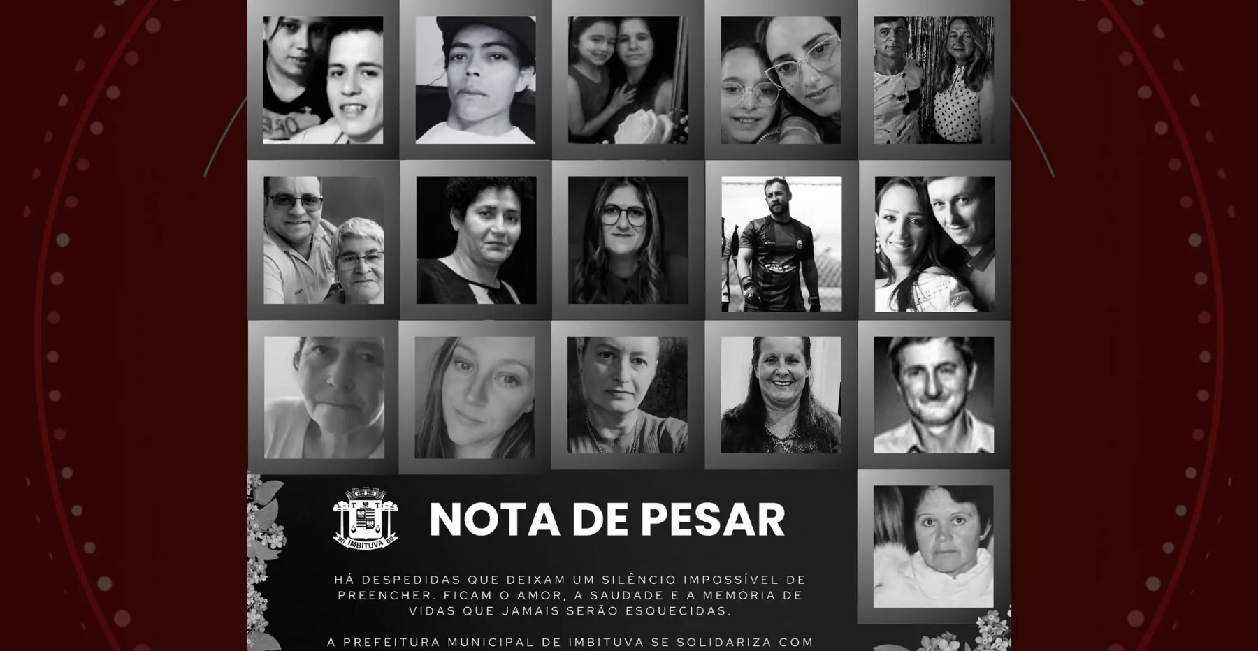 Prefeitura divulga fotos de vítimas de acidente entre micro-ônibus e carreta que deixou 23 mortos no Paraná