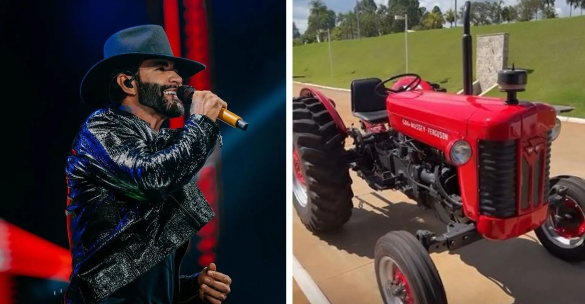 Gusttavo Lima realiza sonho de criança ao comprar trator: ‘Corria longe para ver um desses’