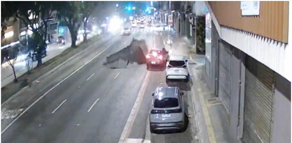 VÍDEO mostra quando 'asfalto explode' e cratera se abre na Rua da Consolação, em SP | G1