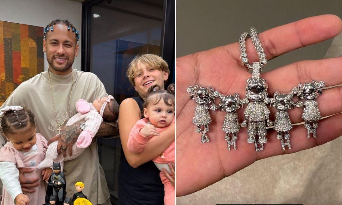 Outra filha? Entenda a nova joia de Neymar com homenagem à família | G1