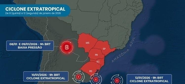 Formação de ciclone coloca RS em alerta; confira previsão completa