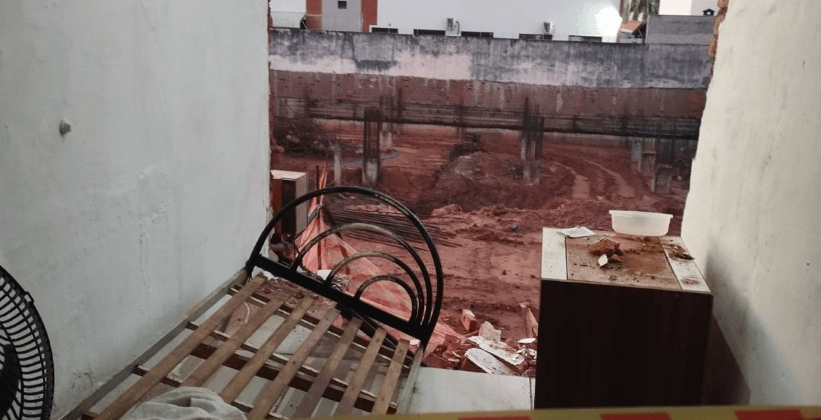 Parede desaba e moradores são acolhidos em lares temporários de Rio Preto