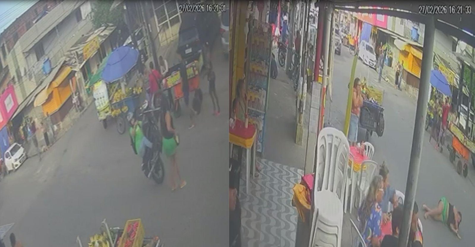 Motociclista que empinava moto perde controle e atropela duas mulheres | G1