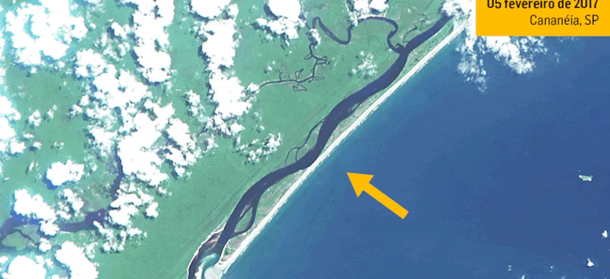 Satélite mostra como uma nova ilha se forma no litoral de SP; veja imagens inéditas