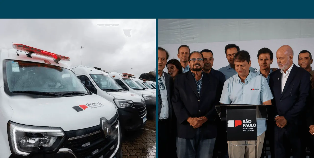 Governo de SP entrega ambulâncias e vans para 200 cidades