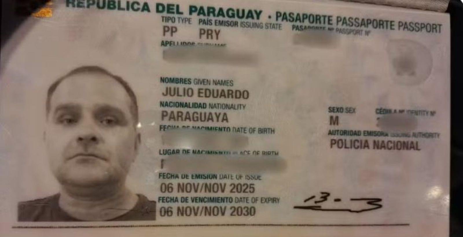 Veja o passaporte falso usado por Silvinei Vasques, preso no Paraguai