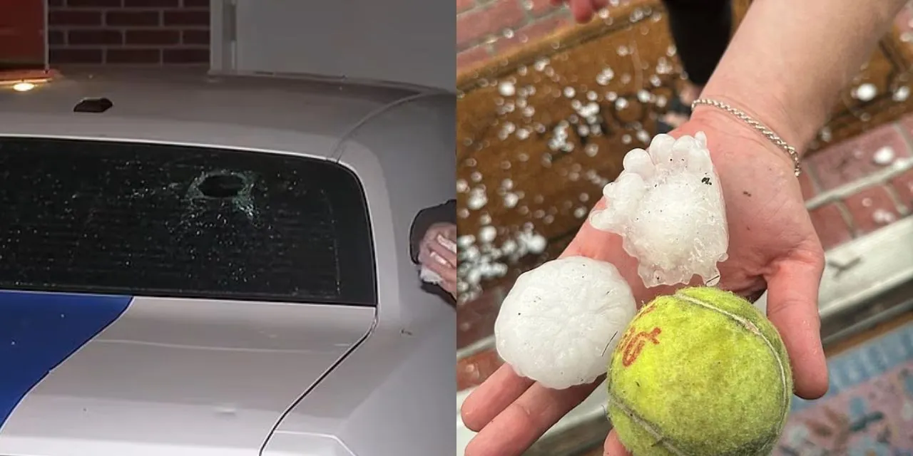 Granizo do tamanho de maçãs quebra para-brisas durante tempestade nos EUA