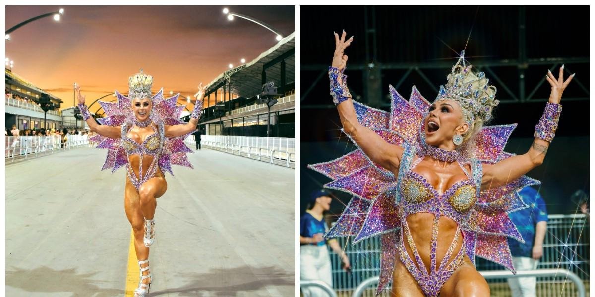 Rainha de bateria da Águia de Ouro usa fantasia de 50 mil cristais | G1