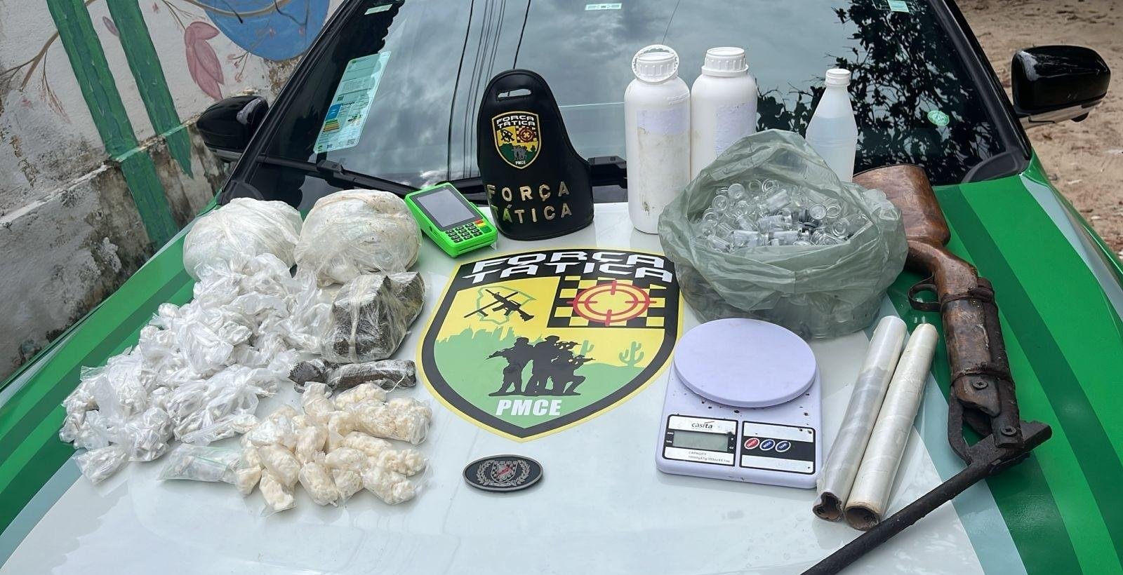 Homem é preso com espingarda e 1.400 trouxas de maconha 'ICE' no Ceará | G1