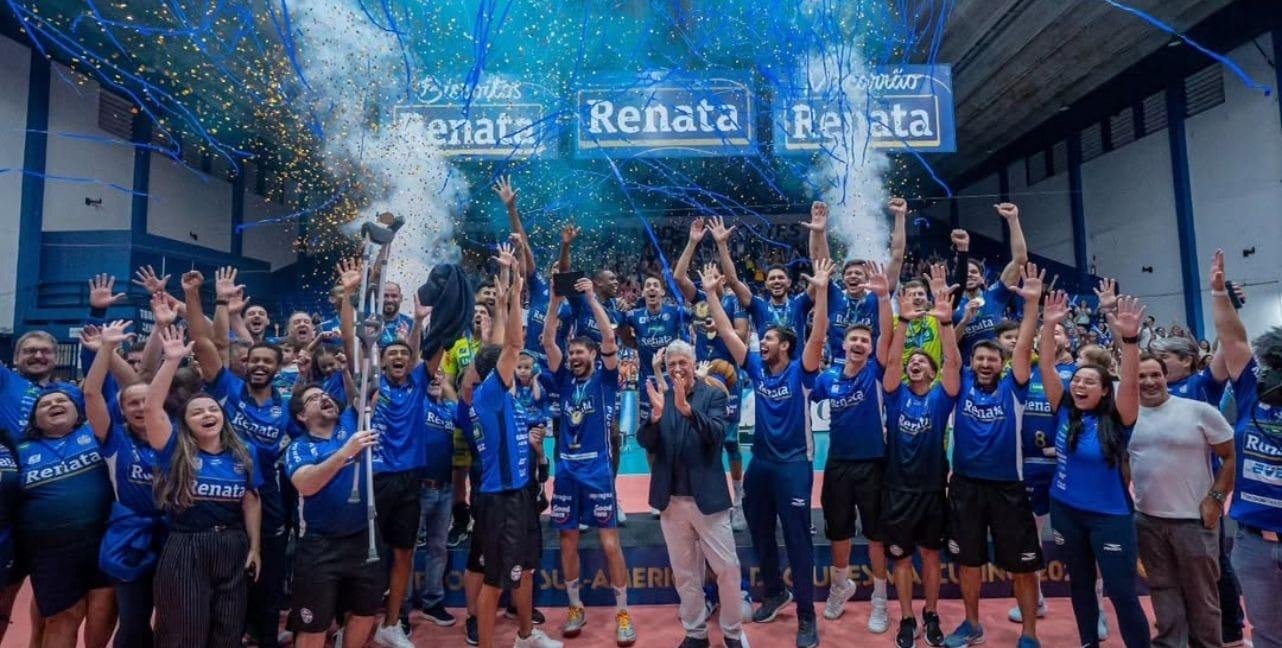 Vôlei Renata vira sobre Sada Cruzeiro e é campeão do Sul-Americano