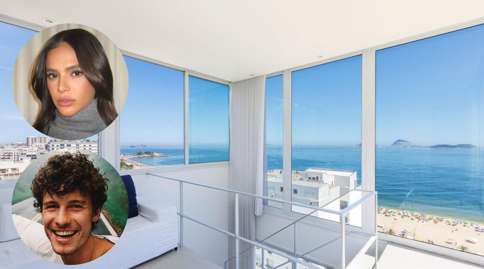 Shawn Mendes curte cobertura de Bruna Marquezine no Rio com vistão para o mar