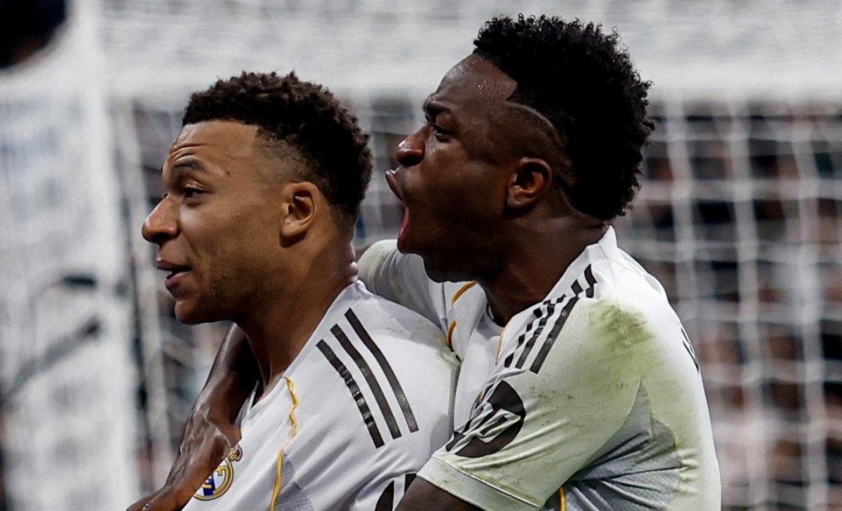 Real Madrid bate Rayo Vallecano com gols de Vini Jr. e Mbappé; confira