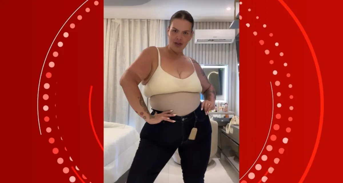 Thais Carla vibra após sair do manequim 66 para o 46 | G1