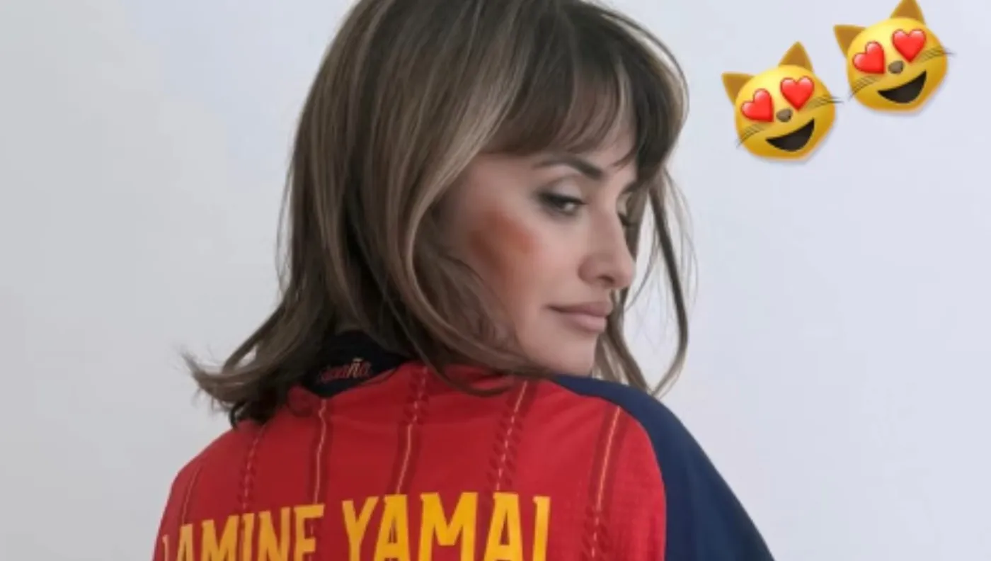 Penélope Cruz posta foto com camisa de Lamine Yamal durante vitória da Espanha na Copa