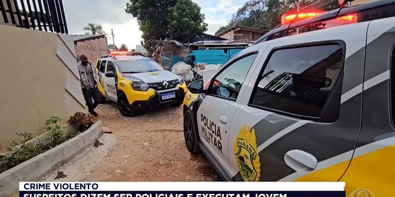 Três homens se passam por policiais e matam jovem em Curitiba