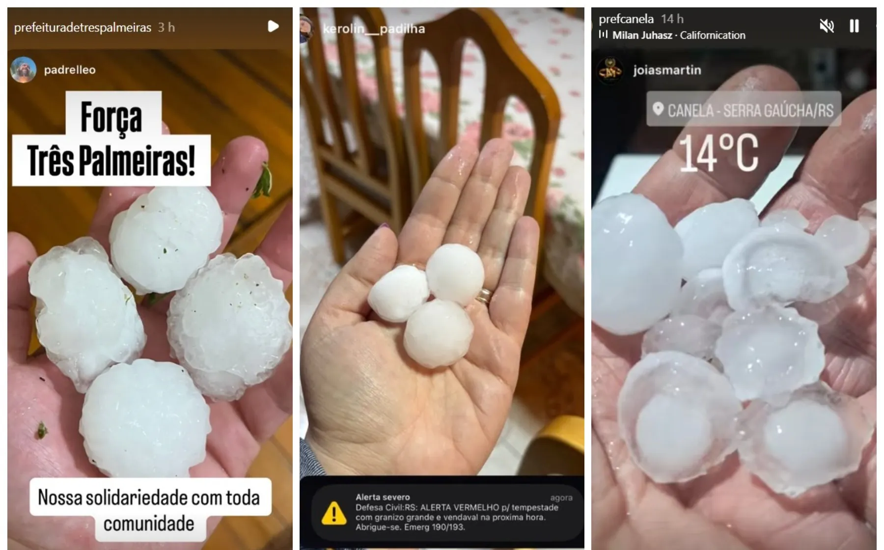 Temporais causam três mortes e destelhamentos no Rio Grande do Sul e em Santa Catarina