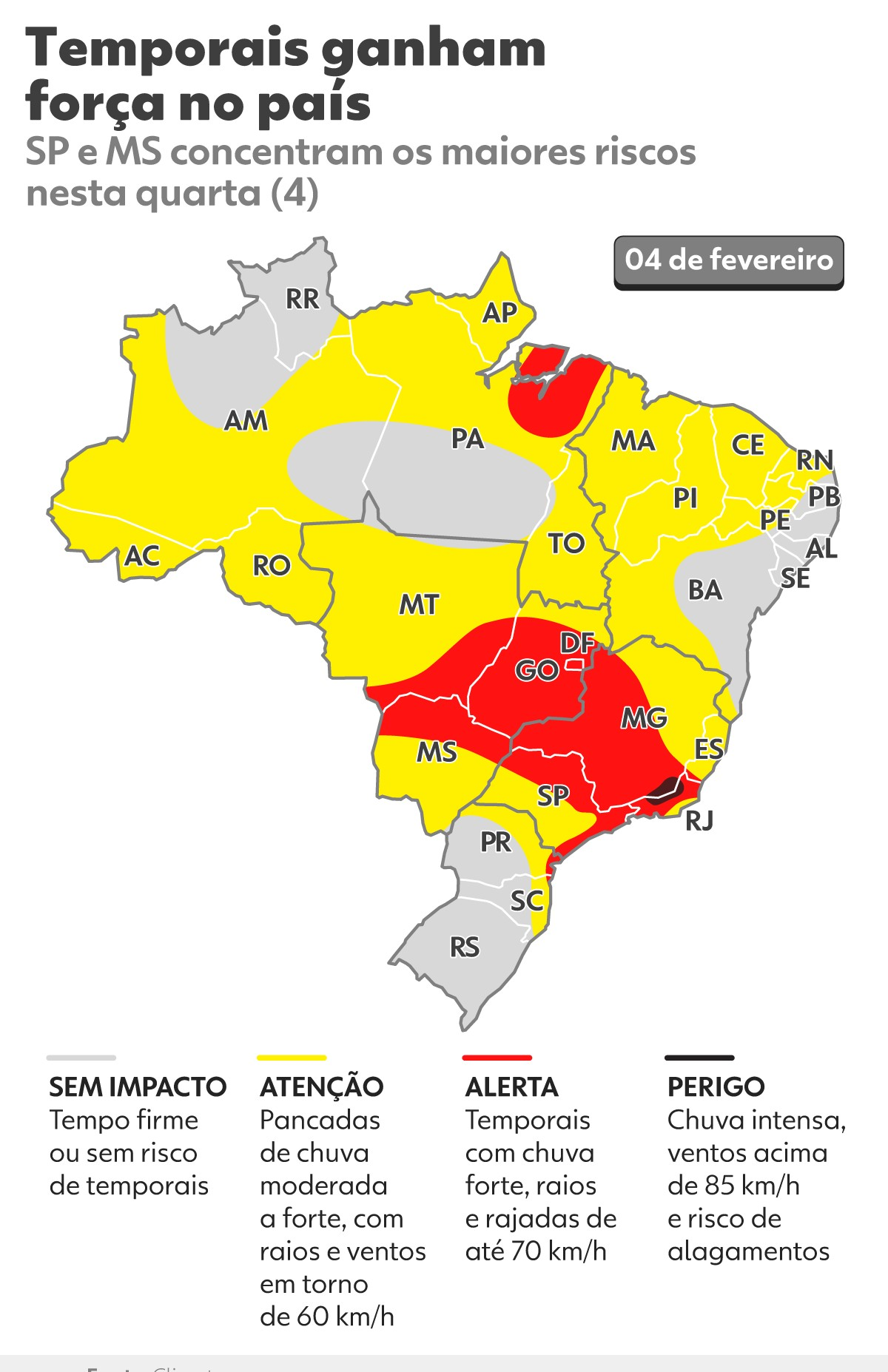 Sul, Sudeste e Centro-Oeste terão chuva forte até o fim de semana | G1