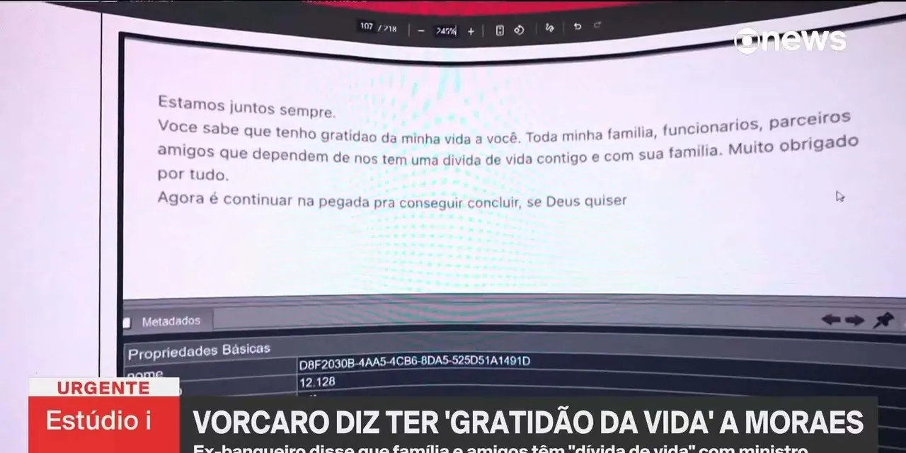 Sócio de Vorcaro afirma que Moraes e esposa usaram avião e helicóptero da empresa