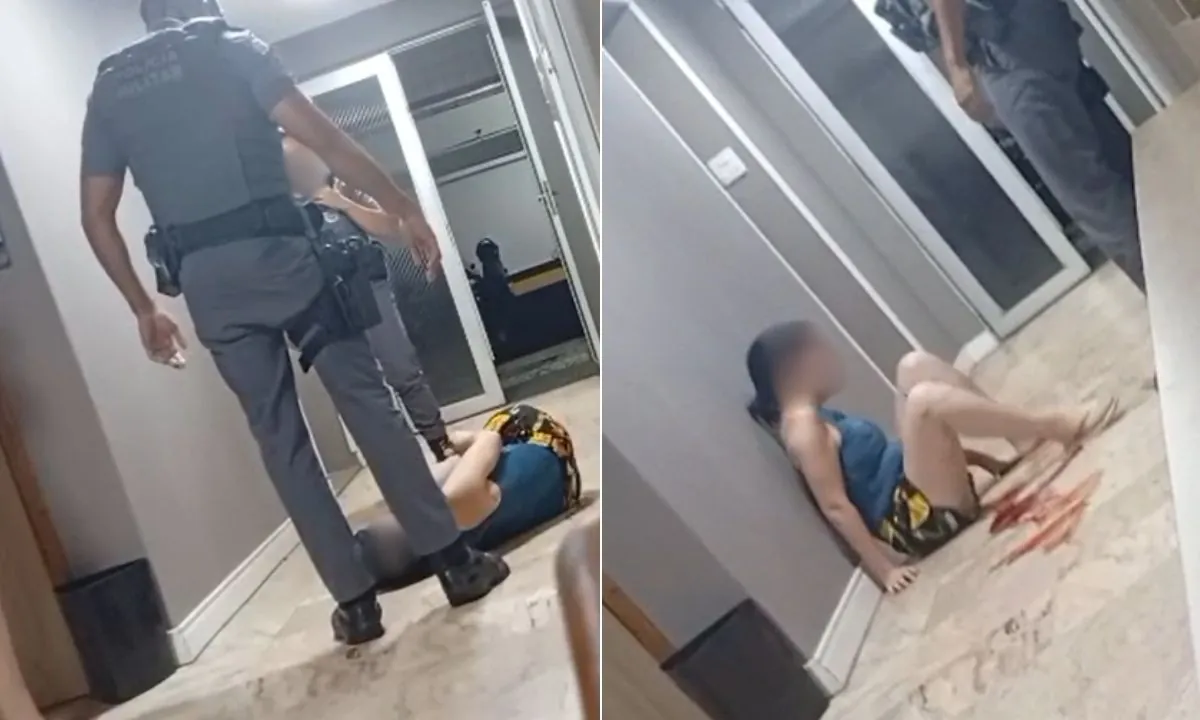 Mulher chutada no rosto por PM diz que estava em surto | G1