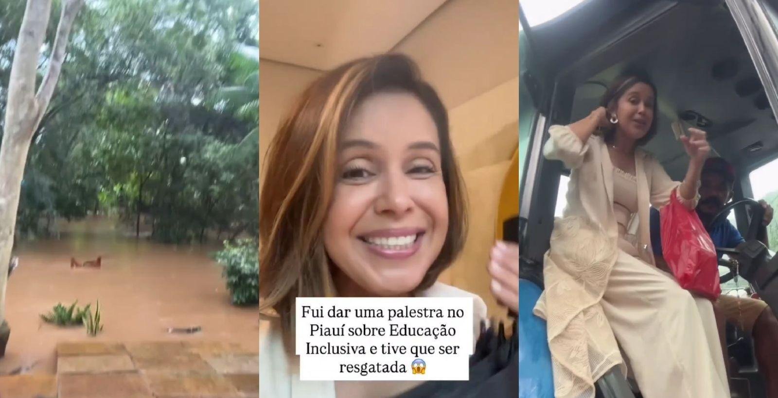 VÍDEO: Palestrante vai de trator à escola em cidade alagada por chuvas | G1