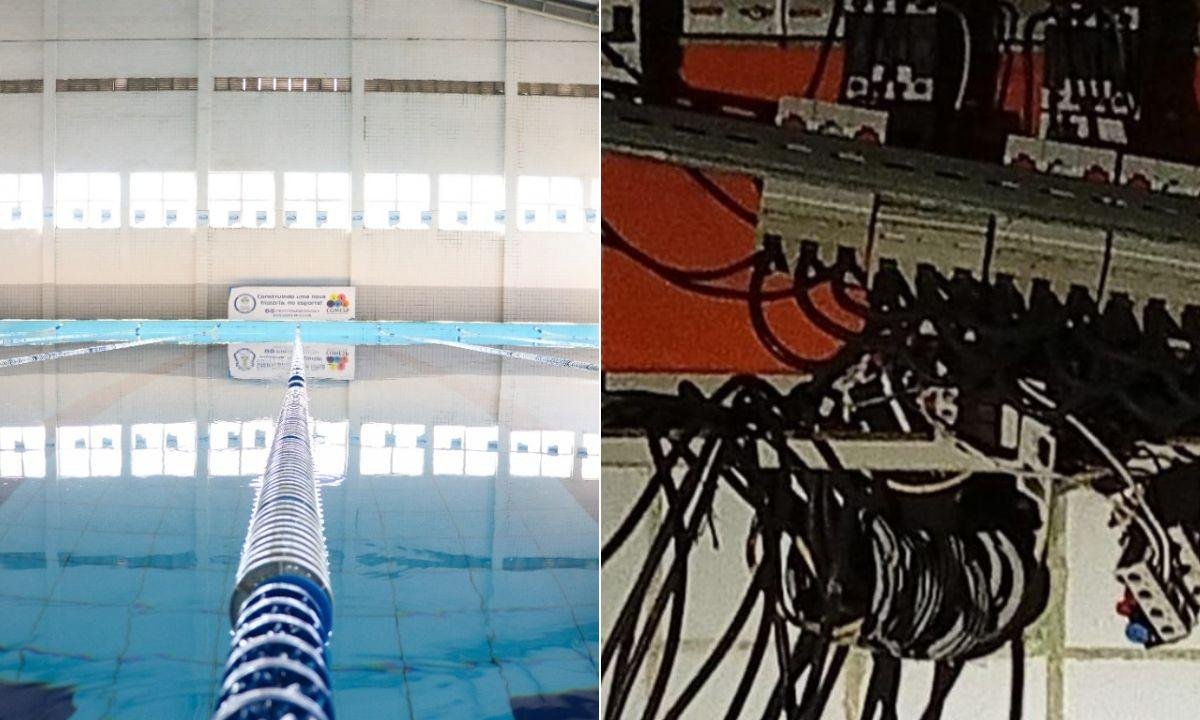 Piscina municipal de Mongaguá tem fiação furtada e fica sem luz | G1
