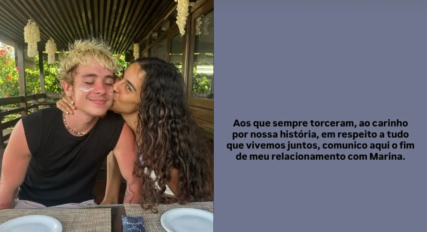 Juliano Floss comentou sobre diferença de idade com Marina Sena: 'Me pegou com 19 anos na planta'